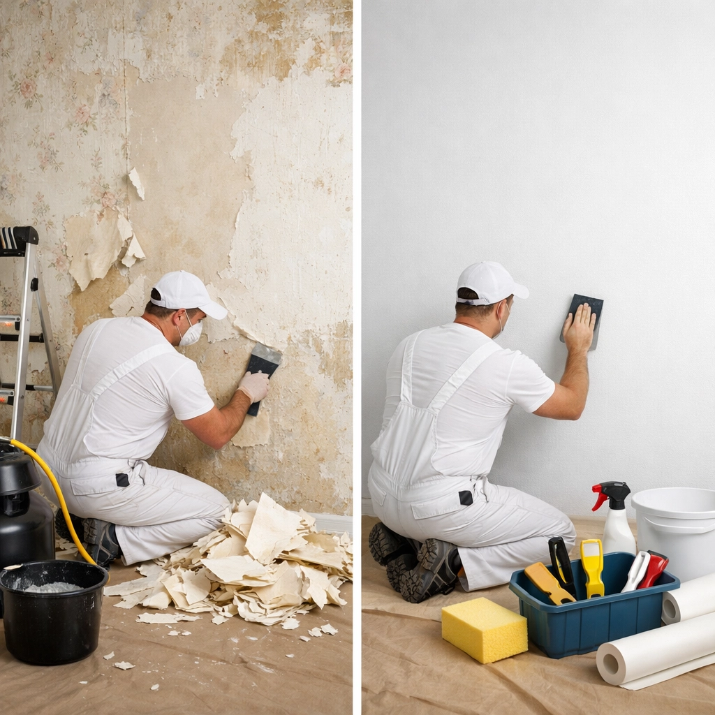 Wallpaper Removal & Surface Preparation